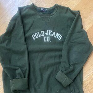 Polo Ralph Lauren Men's Vintage Green Sweatshirt